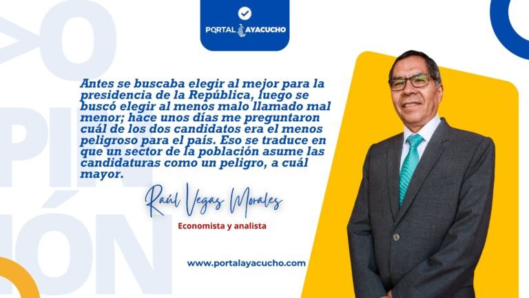 Antes se buscaba elegir al mejor para la presidencia de la República, luego se buscó elegir al menos malo llamado mal menor; hace unos días me preguntaron cuál de los dos candidatos era el menos peligroso para el país. Eso se traduce en que un sector de la población asume las candidaturas como un peligro, a cuál mayor.
