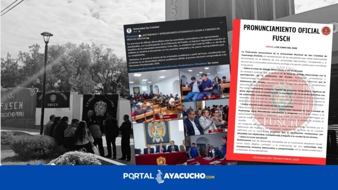 Las instalaciones de la UNSCH continúan tomadas por el sector estudiantil, lo que prolonga la paralización total de las actividades académicas y administrativas. Esta situación mantiene en la incertidumbre a la comunidad universitaria, que el día anterior esperaba el establecimiento de una tregua.