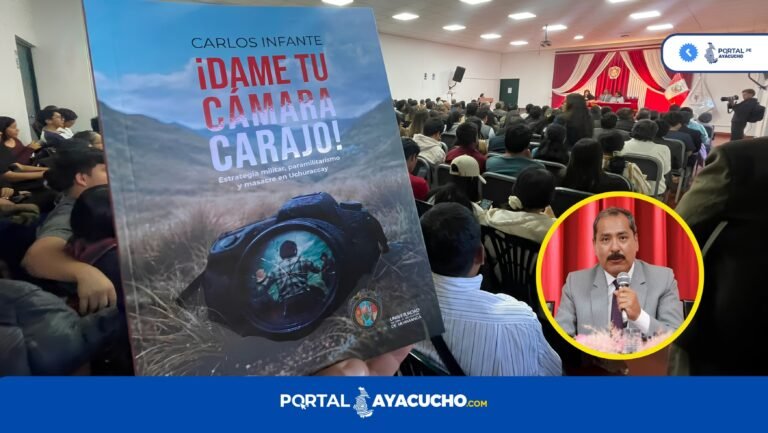 En la presentación de su reciente libro, el periodista y académico Carlos Infante Yupanqui reivindica la verdad histórica frente al dolor, acompañado por Blanca Rosales y Gloria Cano, quienes calificaron la obra como un testimonio imprescindible sobre el conflicto armado interno.