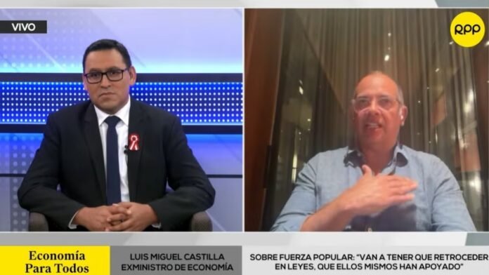 Luis Miguel Castilla afirmó que varias leyes aprobadas por el Congreso comprometen recursos que el Estado no puede sostener y deberán ser revisadas. Luis Miguel Castilla afirmó que varias leyes aprobadas por el Congreso comprometen recursos que el Estado no puede sostener y deberán ser revisadas.