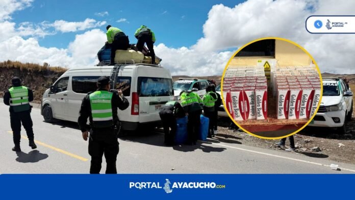 Mediante modalidad “hormiga” llevaban cigarrillos ilegales Huamanga